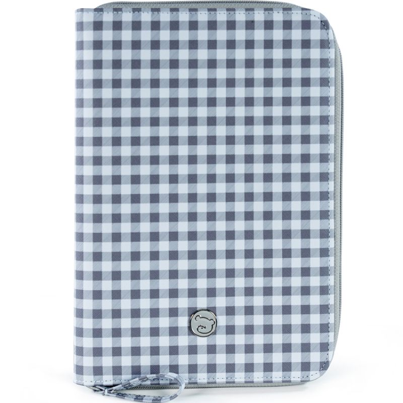 Protège carnet de santé Together Vichy bleu et gris Pasito a pasito