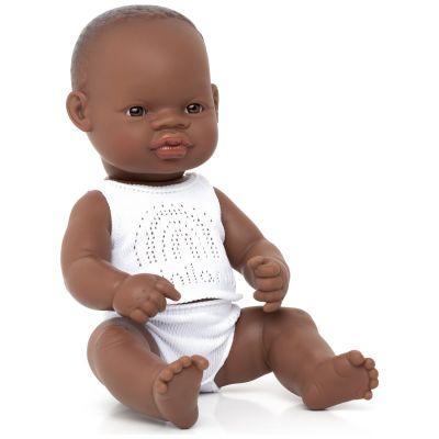 Poupée bébé garçon africain (32 cm)  par Miniland