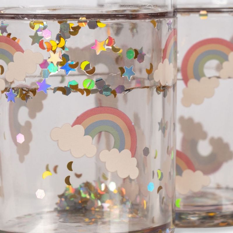 Lot de 2 gobelets à pailelttes Arc-en-ciel Konges Slojd Produit 2