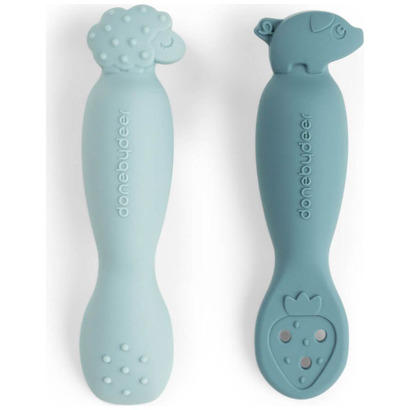 Lot de 2 premières cuillères Tiny farm Bleu Done by Deer Produit 3