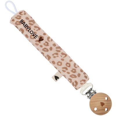 Attache tétine Gaze Léopard (personnalisable)
