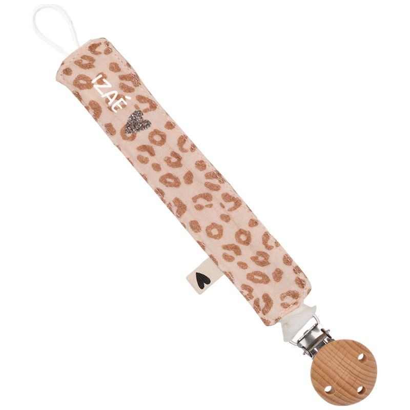 Attache tétine Gaze Léopard (personnalisable) Atelier Wagram Produit 2