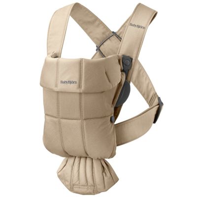 Porte-bébé Mini Tissé beige  par BabyBjörn