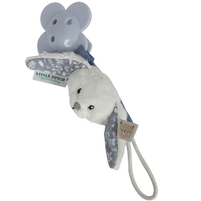 Attache sucette lapin Adventure blue Little Dutch