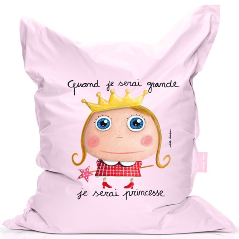 Pouf Quand je serai grande je serai princesse Isabelle Kessedjian