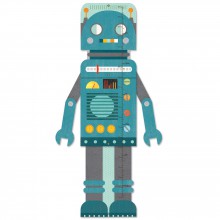 Toise robot bleu  par Petit Collage