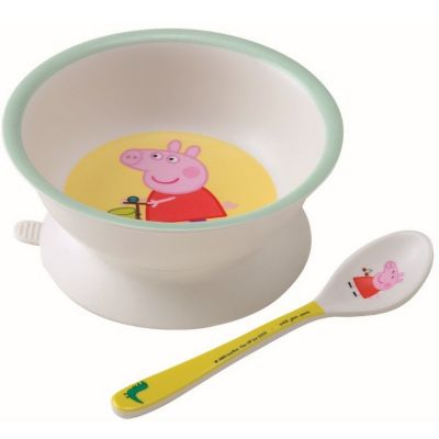 Bol ventouse avec cuillère Peppa Pig Petit Jour Paris