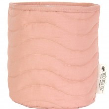 Panier de toilette en tissu Samba coton bio Dolce vita pink (15 x 16 cm)  par Nobodinoz