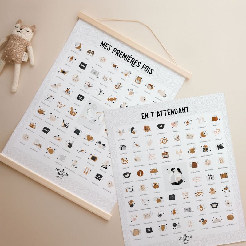 Pack duo Mes premières fois et En t'attendant Peau claire Maman et Papa Les Petites Dates Produit 2