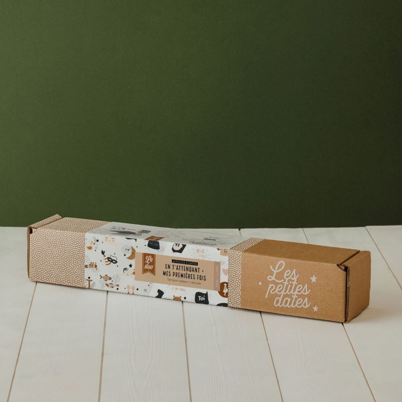 Pack duo Mes premières fois et En t'attendant Peau claire Maman et Papa Les Petites Dates Packaging 5