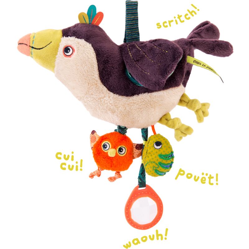 Jouet d'activités à suspendre Pakou le toucan Dans la Jungle Moulin Roty