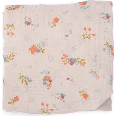 Drap housse fleurs lit bébé La petite école de danse (70 x 140 cm)  par Moulin Roty