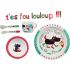 Coffret repas bambou T'es fou Louloup (5 pièces) - Ebulobo Coffret repas bambou T'es fou Louloup (5 pièces) - Ebulobo