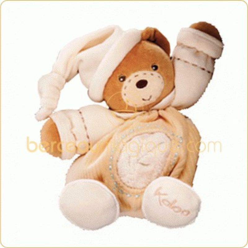 P'tit ours feuille avec bonnet Pure (18 cm) Kaloo