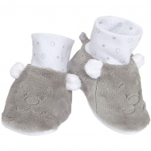 Coffret cadeau chaussons Nouky gris (naissance)  par Noukie's