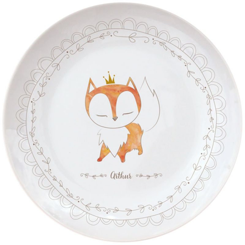Assiette en porcelaine Renard (personnalisable) Gaëlle Duval
