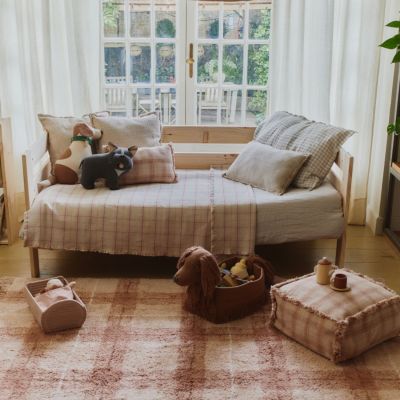 Tapis lavable Tartan Rose (140 x 190 cm)