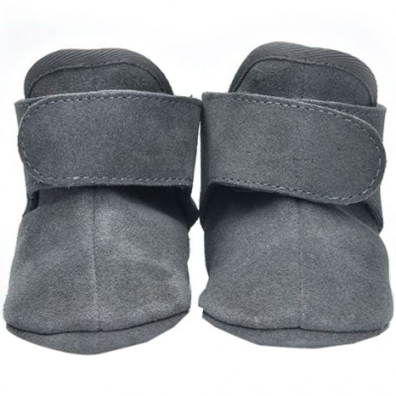 Bottes bébés en cuir gris foncé (6-12 mois) Lodger