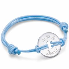 Bracelet enfant sur cordon Cible personnalisable (argent 925°)