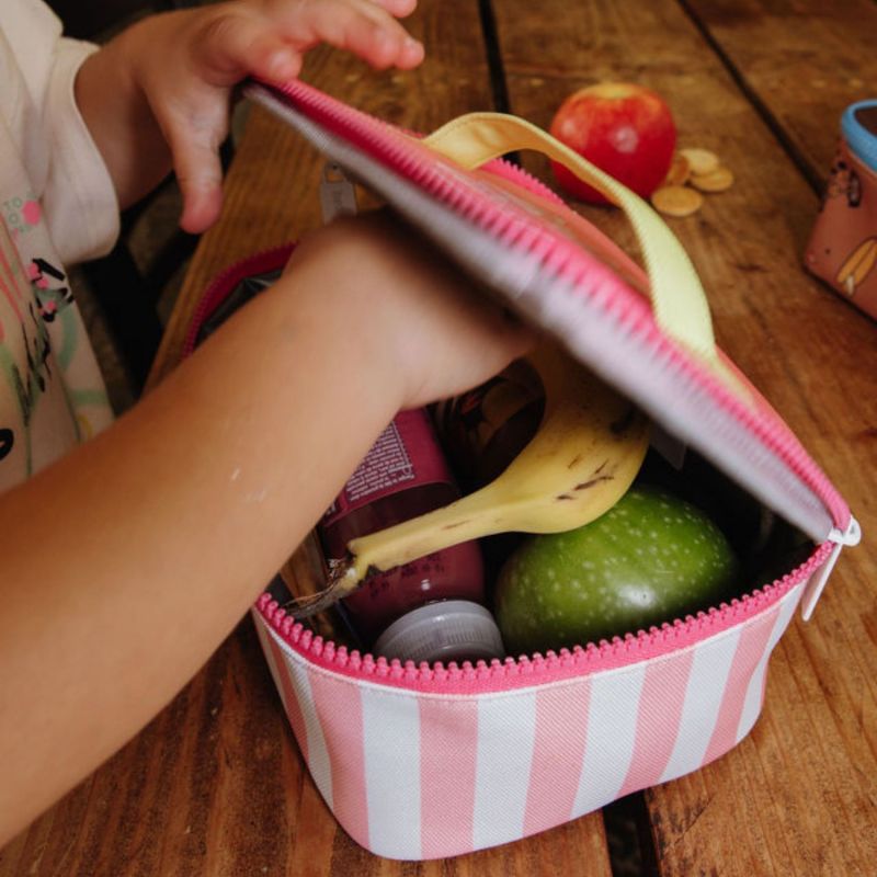 Lunch bag isotherme Pink Stripes Hello Hossy Ambiance 6