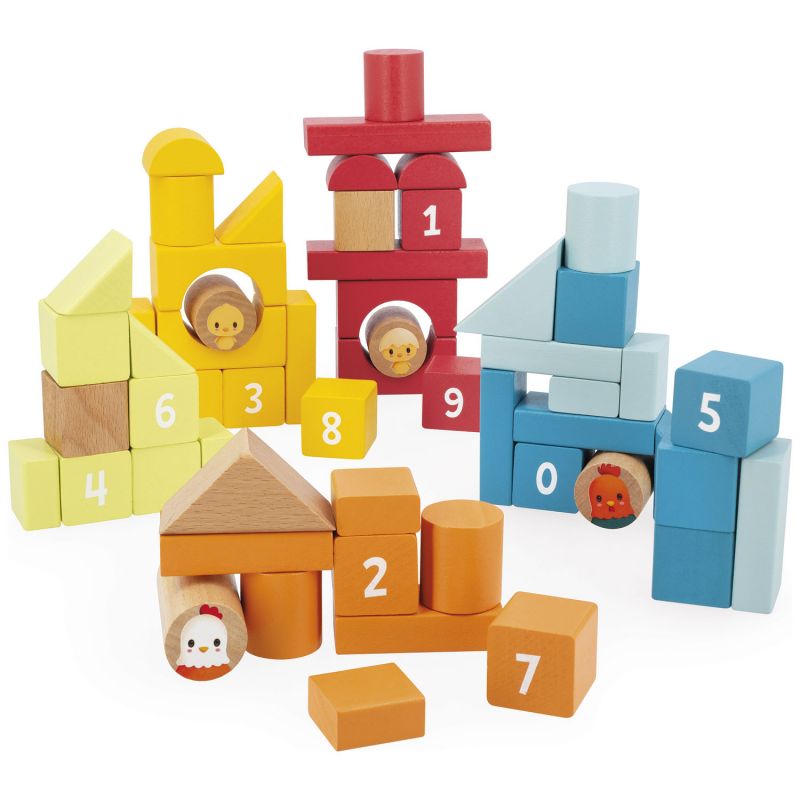 Baril Ferme Multicolore (56 pièces) Janod Produit 2