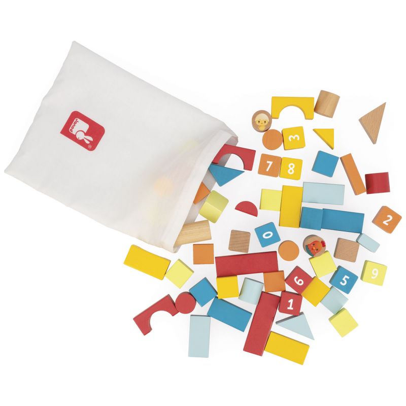 Baril Ferme Multicolore (56 pièces) Janod Produit ouvert 8