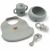 Variation Bleu, marron du produit Coffret repas Mileah Dove Blue (5 pièces) de la marque Liewood