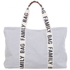 Sac à langer Family bag signature Canvas écru - Childhome