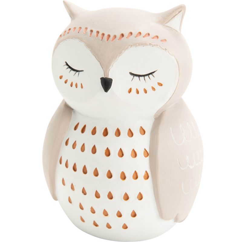 Tirelire hibou Sofia et Olga reines de la Taïga (12 cm) Amadeus Les Petits