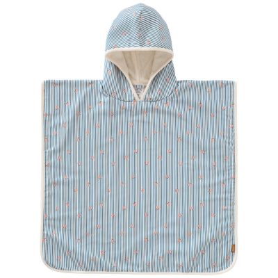 Poncho de plage anti-UV Rayures & crabes