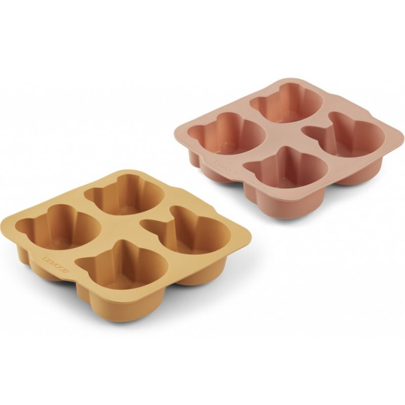 Lot de 2 moules à pâtisserie Mariam Yellow mellow dark rose mix Liewood