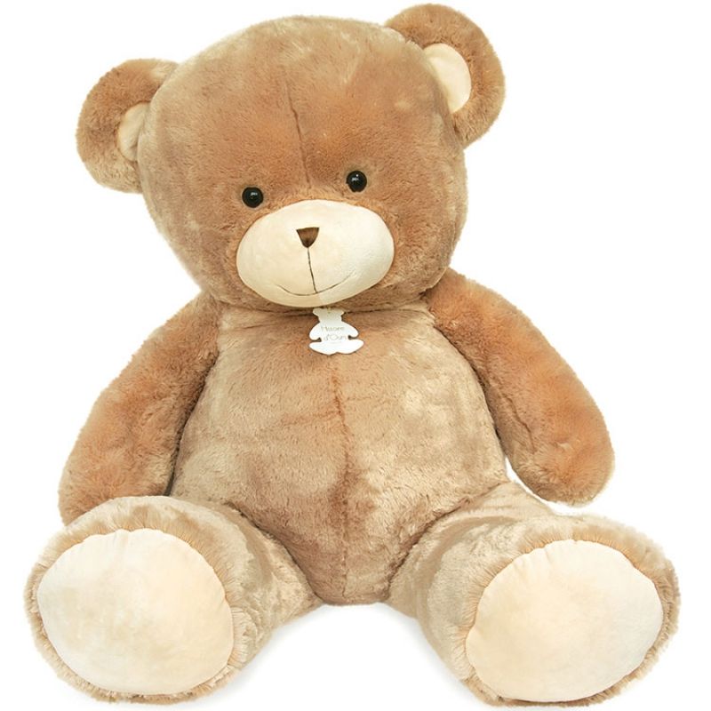 Peluche géante ours Bellydou marron glacé (110 cm) Histoire d'Ours