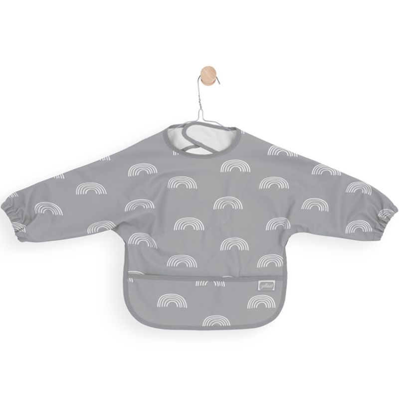 Bavoir manches longues waterproof Rainbow gris Jollein