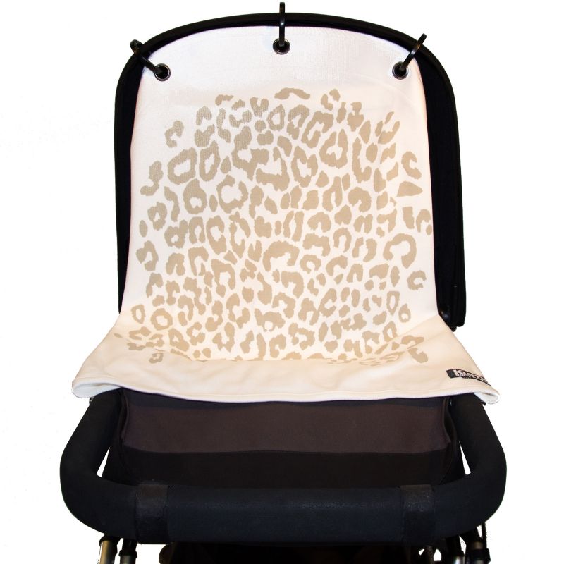 Protection pour poussette Baby Peace coton bio Léopard blanc Kurtis