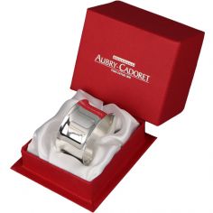 Rond de serviette Deauville personnalisable (métal argenté) - Aubry-Cadoret