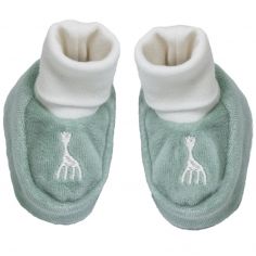 Chaussons Sophie la girafe Olive (1-3 mois) - Trois Kilos Sept
