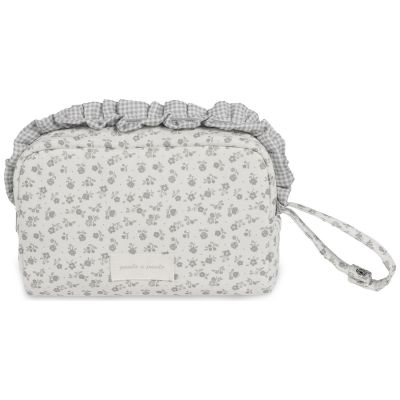 Trousse de toilette Little Bloom Fleurs Gris Pasito a pasito