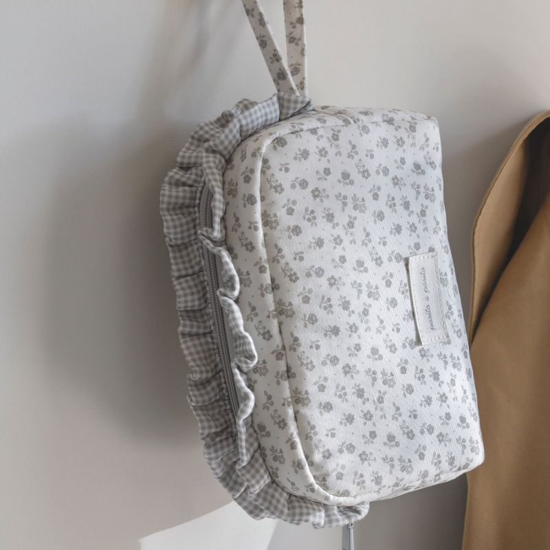 Trousse de toilette Little Bloom Fleurs Gris Pasito a pasito Ambiance 9