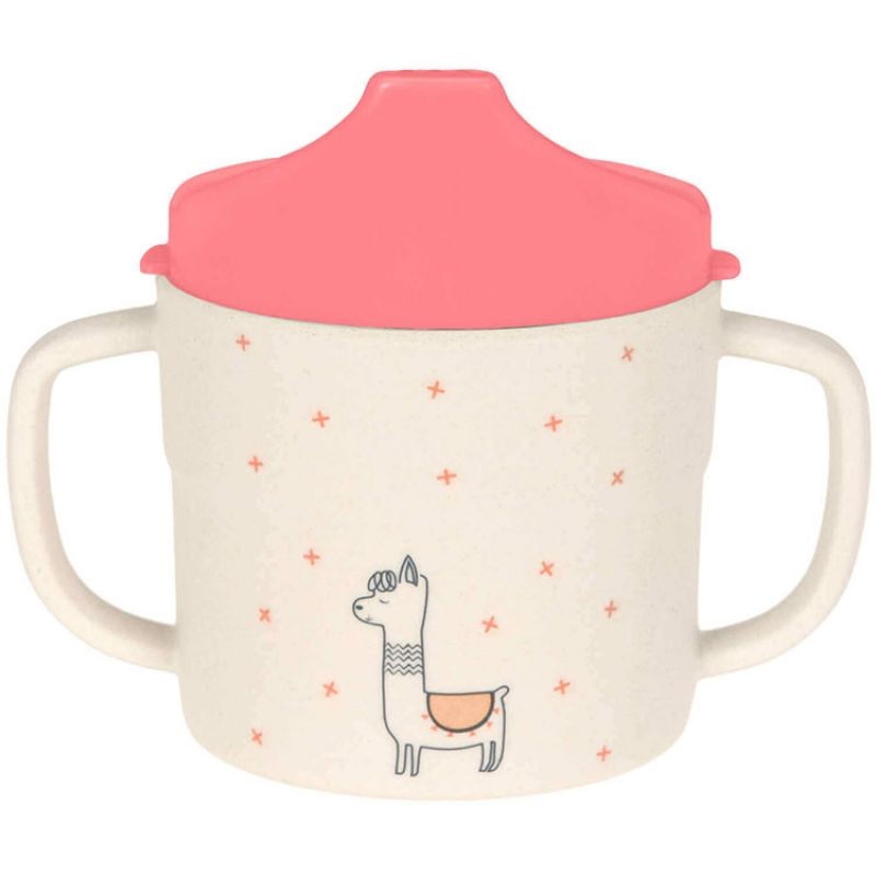 Tasse évolutive en bambou Glama Lama corail Lässig