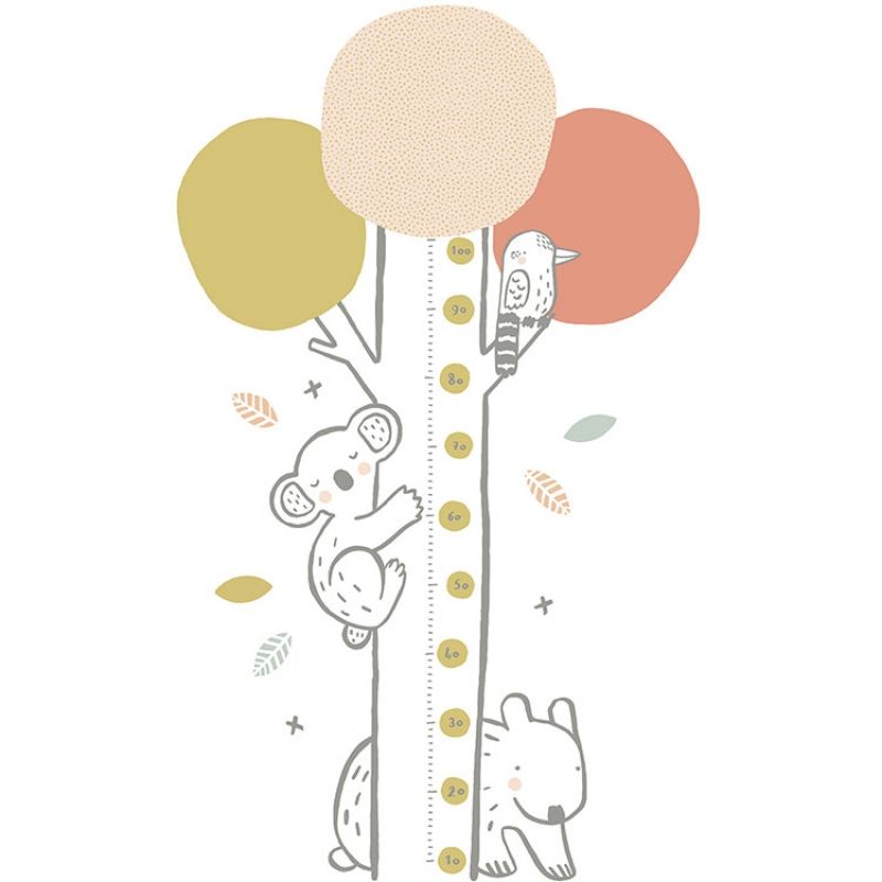 Grand sticker toise adhésive arbre corail (76 x 127 cm) Lilipinso