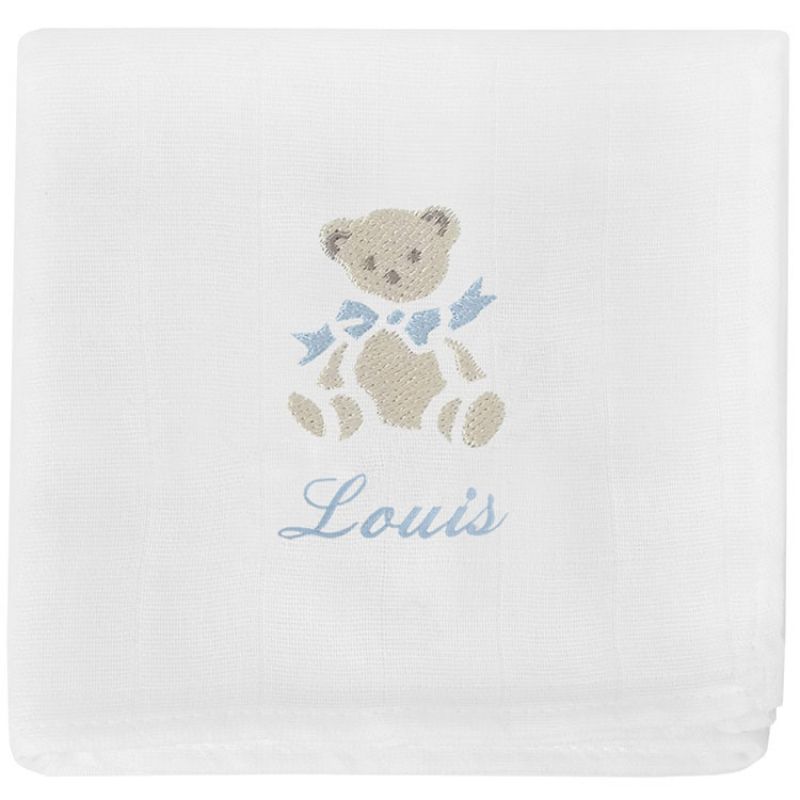 Lange ours bleu personnalisable (70 x 70 cm) ANVIE Produit 1