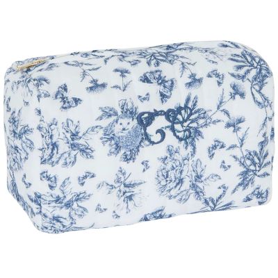 Trousse de toilette Toile de Jouy bleu Tartine et Chocolat