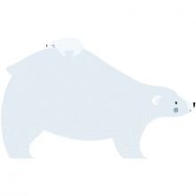 Grands stickers Artic dream ours polaire et son bébé (49 x 79 cm)  par Lilipinso