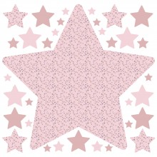 Sticker étoile multicolore rose  par AFKliving
