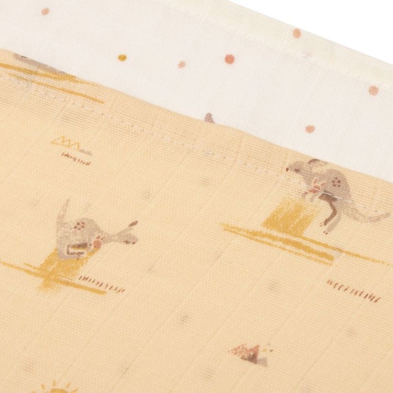 Lot de 3 langes en gaze de coton Kangaroots (70 x 70 cm) Jollein Produit 3