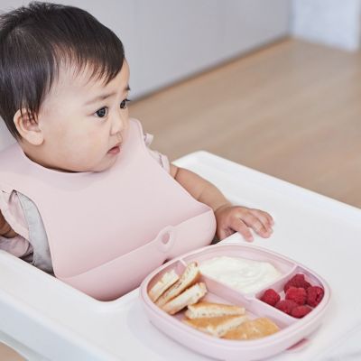 Assiette à ventouse et couvercle Blush