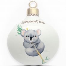 Boule en porcelaine Mon premier Noël Koala  par Gaëlle Duval