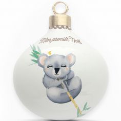 Boule en porcelaine Mon premier Noël Koala