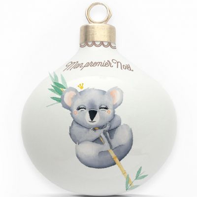 Boule en porcelaine Mon premier Noël Koala Gaëlle Duval