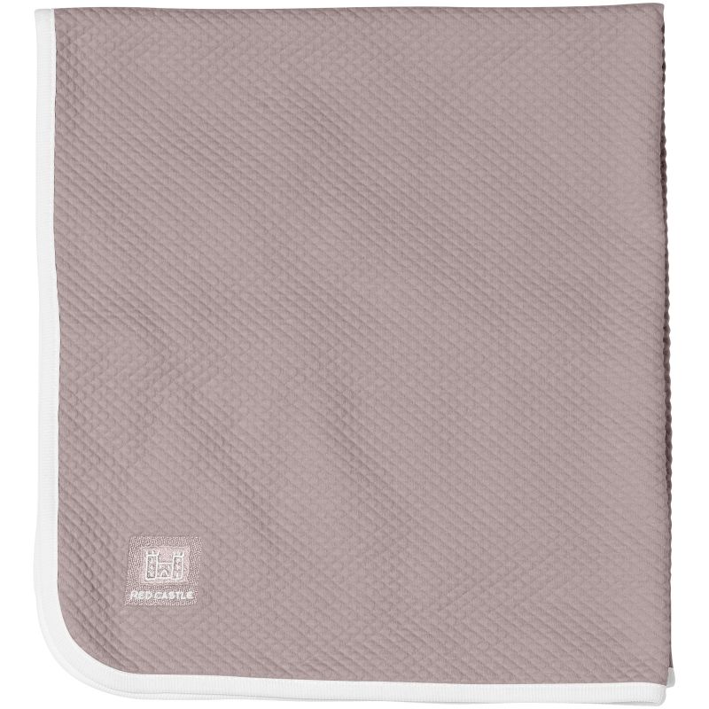 Couverture Fleur de coton taupe et blanc (80 x 70 cm) Red Castle